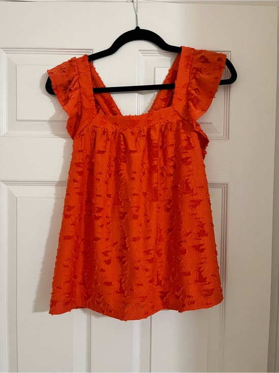 Tops - NWT Lauren Conrad Orange floral print blouse